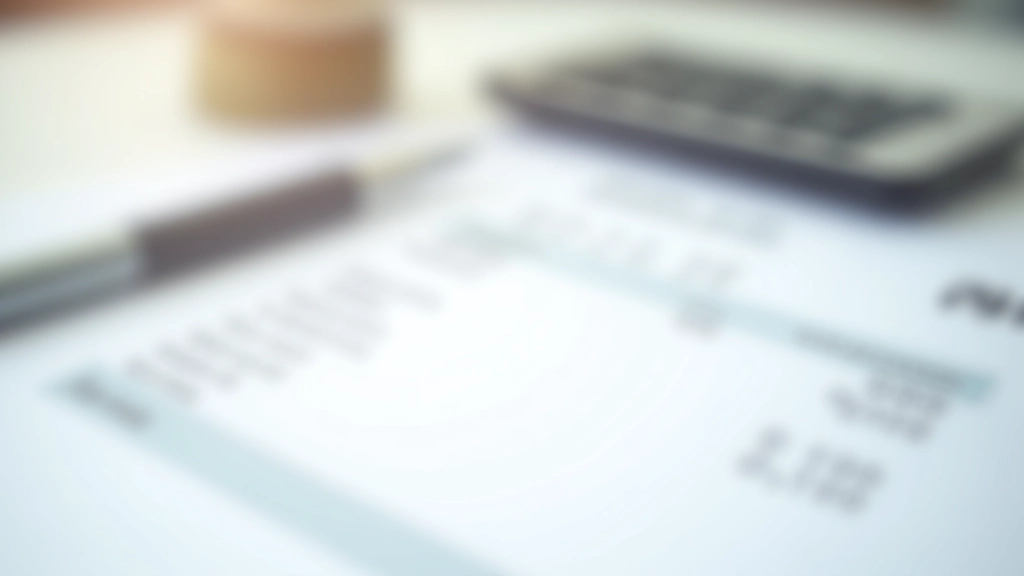 Gros plan sur une fiche de paie avec calculs et stylo bleu sur bureau blanc